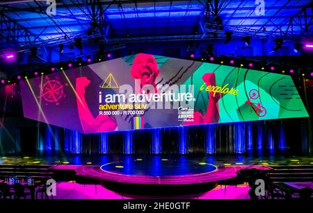 Johannesburg, South Africa - January 24 2019: Stage and Lighting set-up at Cars.co.za Awards Event Stock Photo