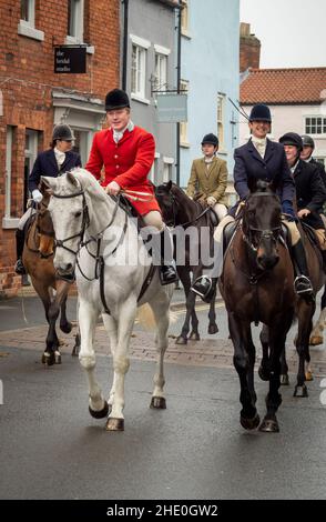 Middleton Hunt Traditional dressed members of the Middleton Hunt riding through Malton ...