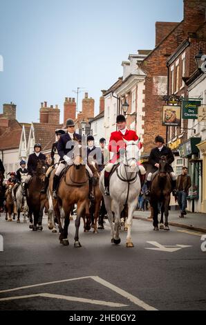 Middleton Hunt Traditional dressed members of the Middleton Hunt riding through Malton ...