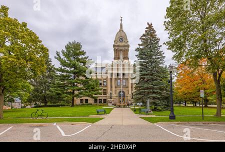 Mason, Michigan, USA - October 24, 2021: The Ingham County Courthouse Stock Photo