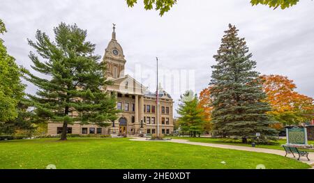 Mason, Michigan, USA - October 24, 2021: The Ingham County Courthouse Stock Photo