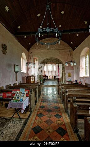 A superb Knights Templar church, originally 615 AD then 1180 AD. The Templars built a number of partly round churches (as the Jerusalem Holy Sepulchre Stock Photo