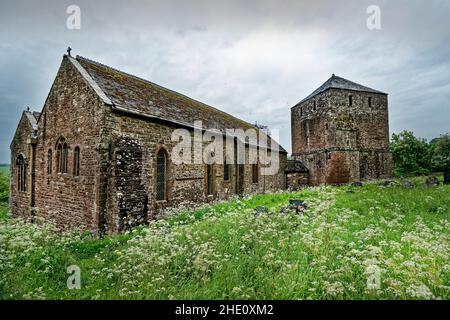 A superb Knights Templar church, originally 615 AD then 1180 AD. The Templars built a number of partly round churches (as the Jerusalem Holy Sepulchre Stock Photo