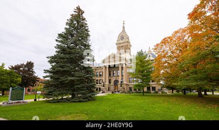 Mason, Michigan, USA - October 24, 2021: The Ingham County Courthouse Stock Photo