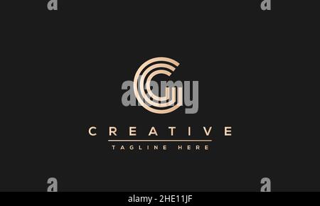 Modern creative letter G vector logo design. Minimalist G Luxury monogram initial based icon Stock Vector