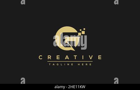 Modern creative letter G vector logo design. Minimalist G Luxury monogram initial based icon Stock Vector