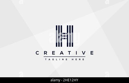 Modern creative letter H vector logo design. Minimalist H stylish monogram initial based HH icon Stock Vector