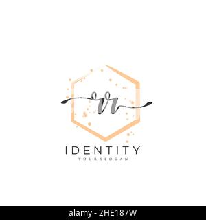 RR Handwriting logo vector art of initial signature, wedding, fashion, jewerly, boutique, floral and botanical with creative template for any company Stock Vector