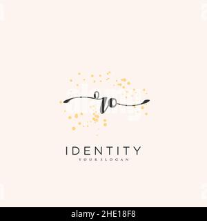 RO Handwriting logo vector art of initial signature, wedding, fashion, jewerly, boutique, floral and botanical with creative template for any company Stock Vector