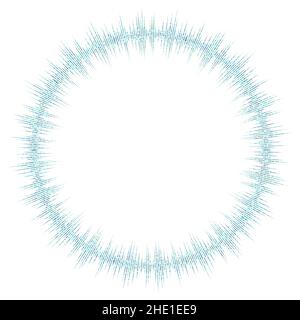 Bursting rays. Sunburst frame. Abstract equalizer element with dotted lines for design. Vector illustration. Stock Vector