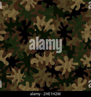 Camouflage seamless pattern background masking camo repeat print Stock Vector