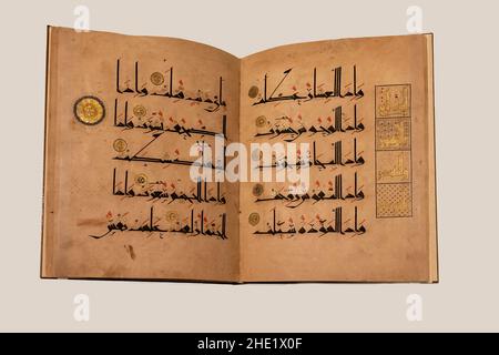 Antique books. The Aga Khan Museum is a museum of Islamic art, Iranian art and Muslim culture.Jan. 8, 2022 Stock Photo