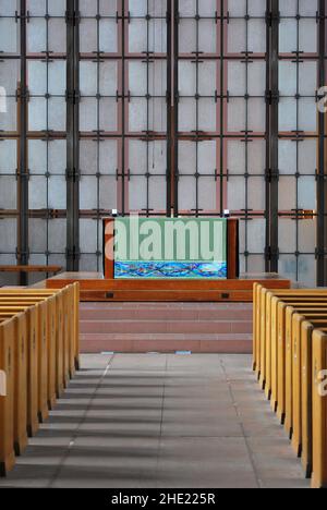 A Vertical Shot Of Wooden Benches In A Park Stock Photo - Alamy