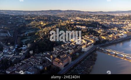 Aerial view of Giardino Bardini, Florence, Italy Stock Photo