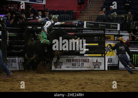 New York, United States. 07th Jan, 2022. Bull Rider Cooper Davis Competes at 2022 PBR Unleash The Beast Event Held at Madison Square Garden in NY, NY, on January 7, 2022. (Photo by Udo Salters/Sipa USA) Credit: Sipa USA/Alamy Live News Stock Photo