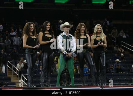 New York, United States. 07th Jan, 2022. Bull Rider Cooper Davis at 2022 PBR Unleash The Beast Event Held at Madison Square Garden in NY, NY, on January 7, 2022. (Photo by Udo Salters/Sipa USA) Credit: Sipa USA/Alamy Live News Stock Photo