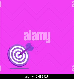 Presenting Message Hitting Target Concept, Abstract Announcing Goal, Bulletin Board Design, Announcement Information, Displaying Important Message Stock Vector