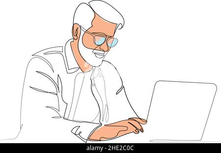 One continuous line is the concept.  Stock Vector