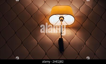Night Light on wall. Front view Stock Photo
