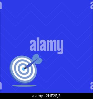 Presenting Message Hitting Target Concept, Abstract Announcing Goal, Bulletin Board Design, Announcement Information, Displaying Important Message Stock Vector