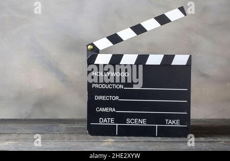 Movie Clapper Board, Cinema Concept Stock Photo