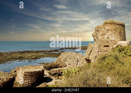 Bastion and fortress of Santa Catalina in Puerto de Santa Maria in Cadiz Stock Photo