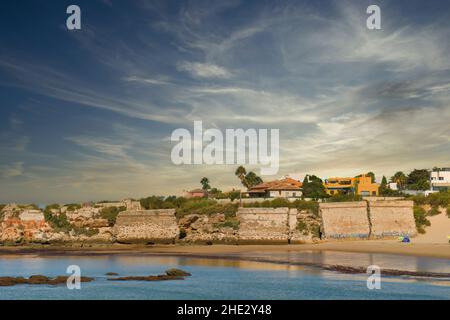 Bastion and fortress of Santa Catalina in Puerto de Santa Maria in Cadiz Stock Photo