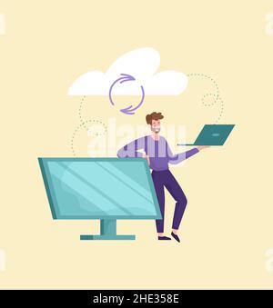 Concept of data transfer Stock Vector