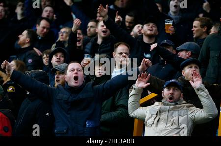 London, UK. 08th Jan, 2022. LONDON, United Kingdom, January 08: Millwall Fans during FA Cup Third Round Proper between Millwall and Crystal Palace at The Den Stadium, London on 08th January 2022 Credit: Action Foto Sport/Alamy Live News Stock Photo