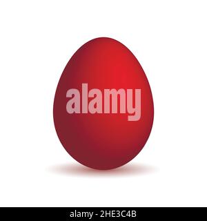 Painted chicken egg. Isolate on a white background. Happy easter. Vector illustration. Stock Vector
