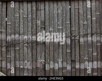 Old bamboo fence Stock Photo