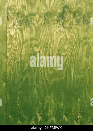 Faded green paint texture on plywood Stock Photo