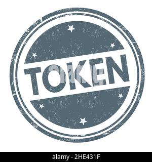 Token grunge rubber stamp on white background, vector illustration Stock Vector
