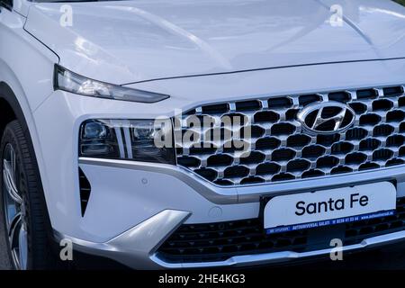 Galati, Romania - September 15, 2021: 2021 Hyundai Santa Fe Stock Photo