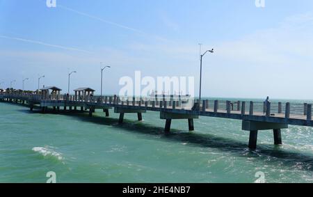 The view of the fishing pier near Fort Desoto Park, St Petersburg, Florida, U.S Stock Photo