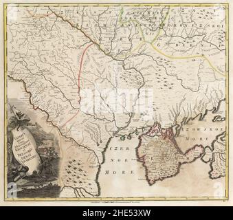 Russian Empire 1745 (Map VII Stock Photo - Alamy