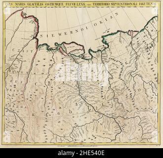 Map of the Russian Empire in 1745 Stock Photo - Alamy