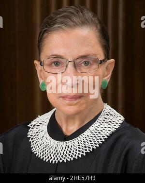 Ruth Bader Ginsburg official SCOTUS portrait (cropped). Stock Photo