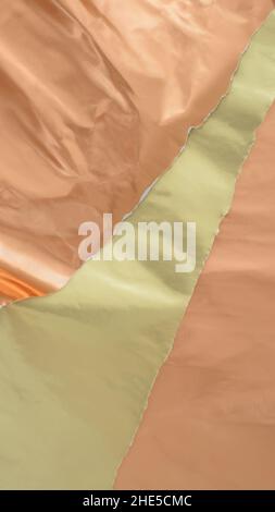 Background with copper and golden sheets of paper Stock Photo