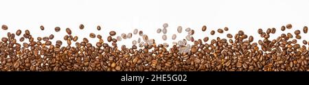 Background from fresh roasted aromatic coffee beans. Stock Photo