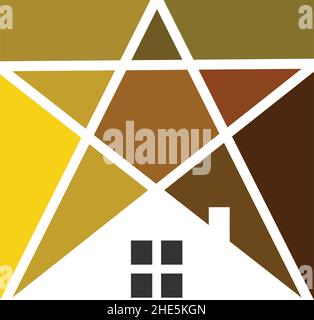 Real estate star success icon Illustration Brand company Stock Vector