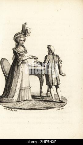 Portrait of Queen Marie Antoinette. Stipple engraving by Noel after an ...