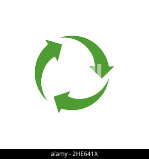 green recycle arrow logo design concept. vector illustration. Stock Vector