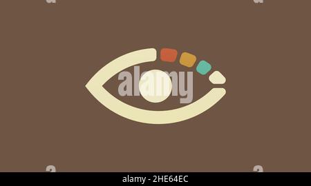 An Eye Logo Design Concept Vector. Focus Eye Vision Design Logo Template Stock Vector