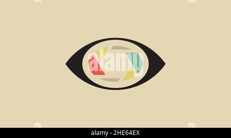 An Eye Logo Design Concept Vector. Focus Eye Vision Design Logo Template Stock Vector