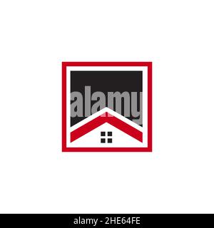 square roof home logo design concept. vector illustration. Stock Vector