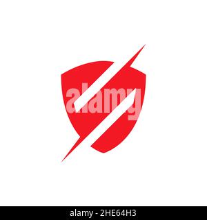 abstract shield letter S logo design concept. Stock Vector