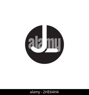circle JL logo design vector illustration. Stock Vector
