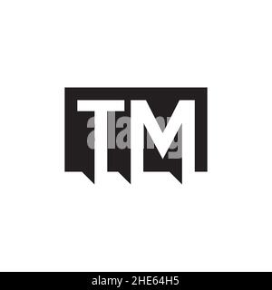 TM letter logo design vector. Stock Vector