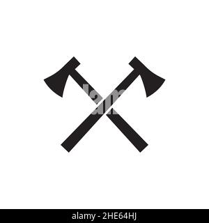 ax cross logo design vector isolated on white background. Stock Vector